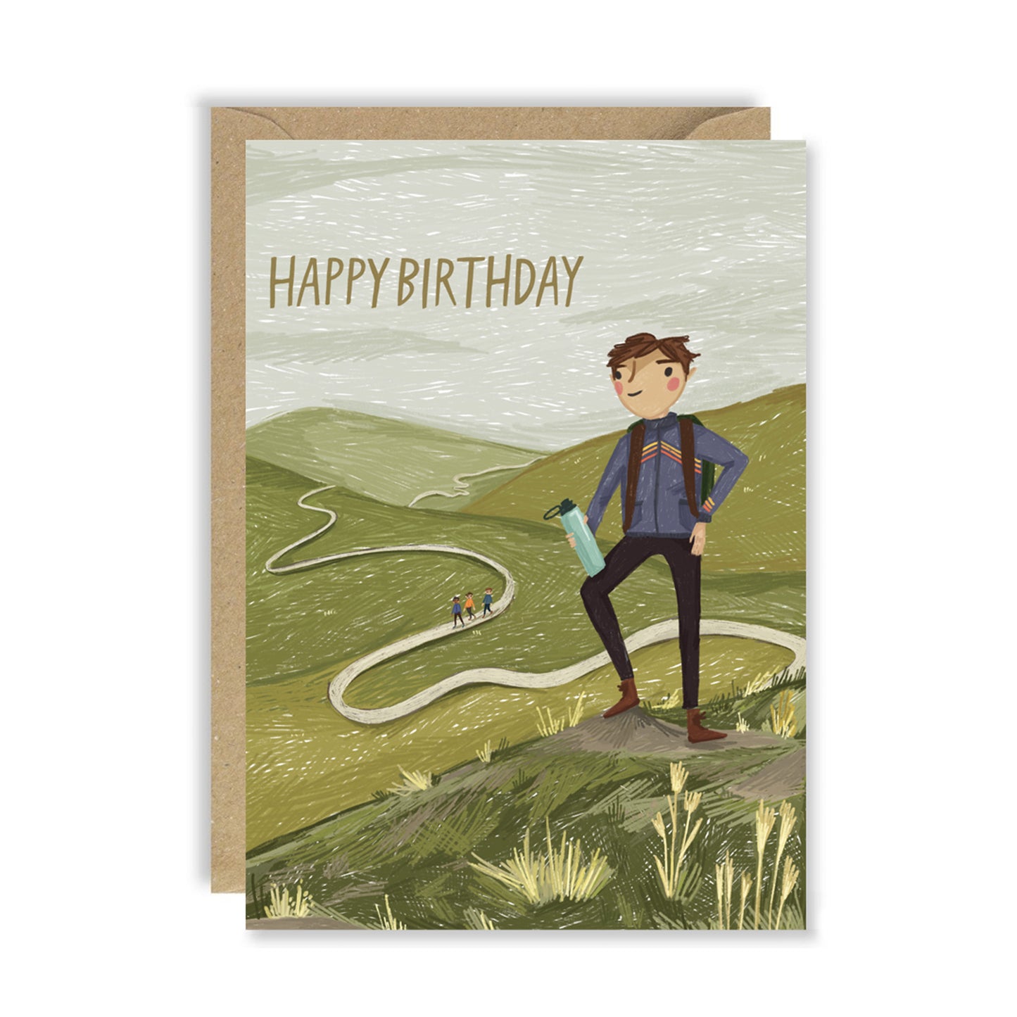 Hill Walk Birthday Card