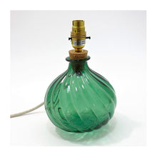  Juniper Green Spiral Recycled Glass Table Lamp
