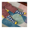 Kids Navy & Grey Big Spot Cotton Socks