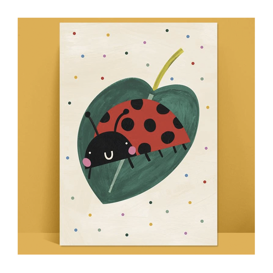 Colourful Ladybird Illustration Childrens Print