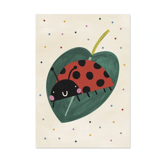 Colourful Ladybird Illustration Childrens Print