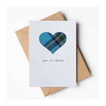  'Gie It Laldy!' Tartan Handmade Card