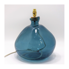  Petrol Blue Simplicity Large Recycled Glass Table Lamp