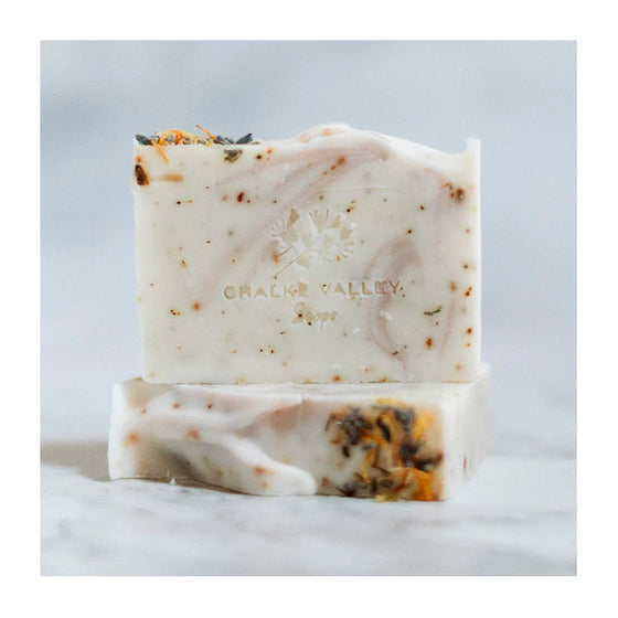 Botanical Soap Bar & Limestone Soap Tray - Lavender Earl Grey