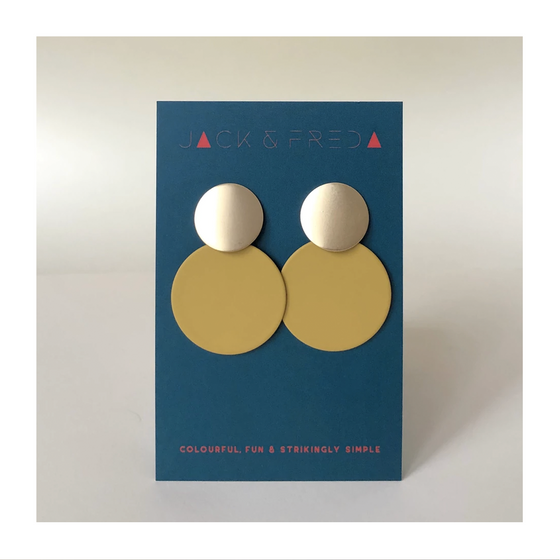 Matte Gold Disc Earrings