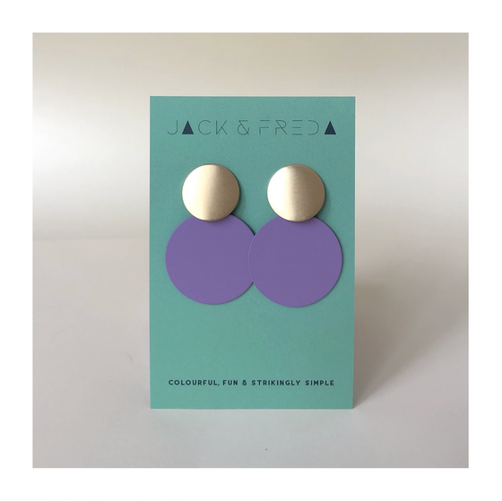 Matte Gold Disc Earrings