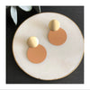 Matte Gold Disc Earrings