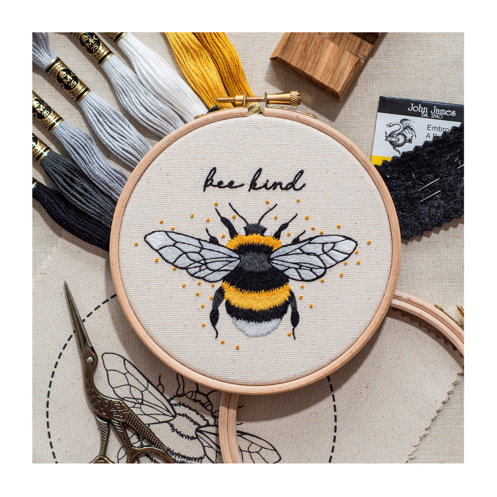 
                  
                    Beginners Embroidery Kit - 'The Mindful Bumblebee'
                  
                