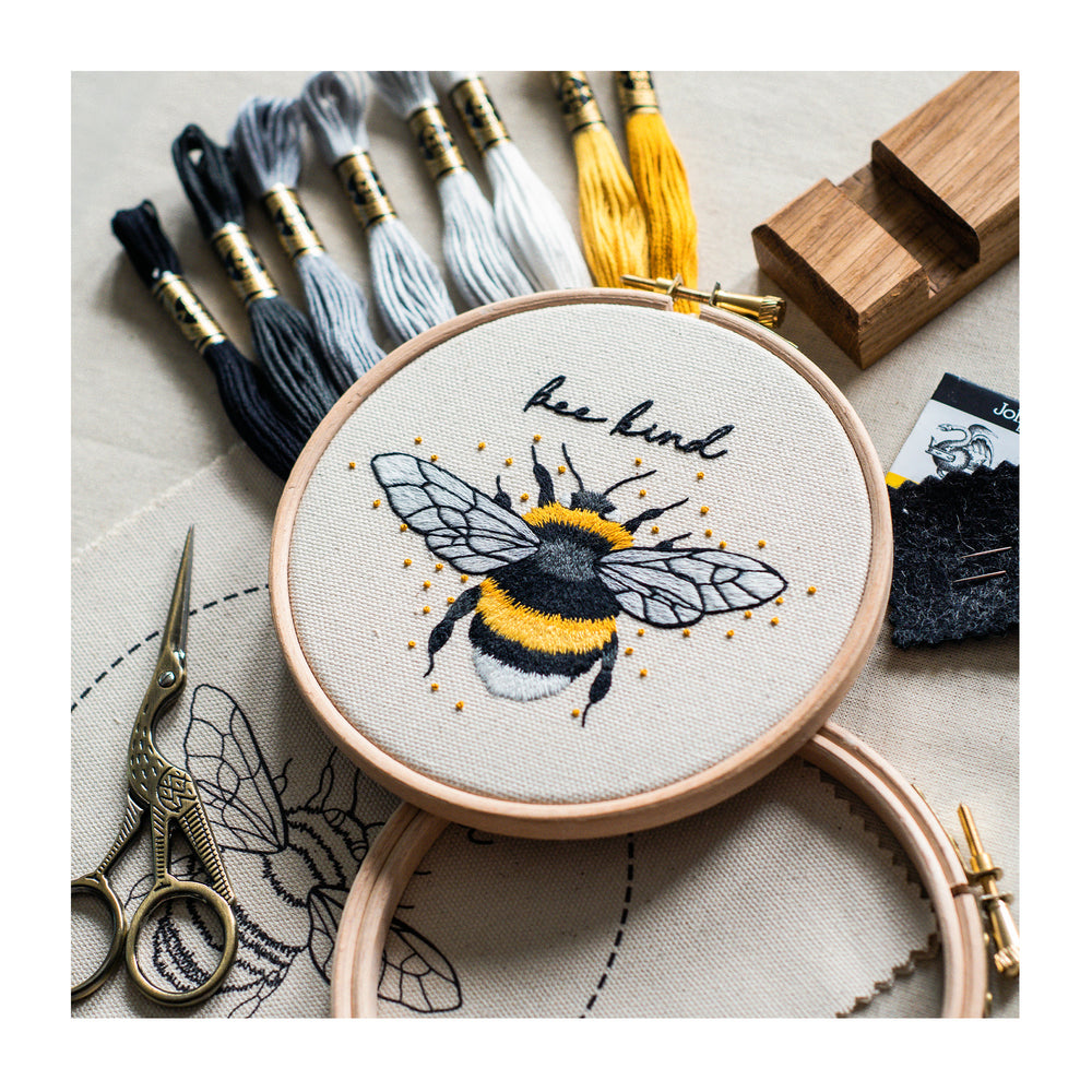 
                  
                    Beginners Embroidery Kit - 'The Mindful Bumblebee'
                  
                