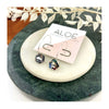 Mini Marble Hex Hoop Earrings