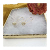 Mini Marble Disc Hoop Earrings