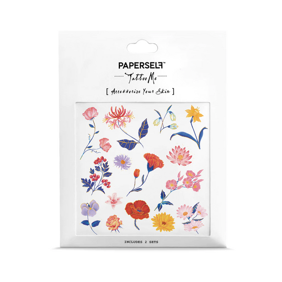 Month Flowers Temporary Tattoos