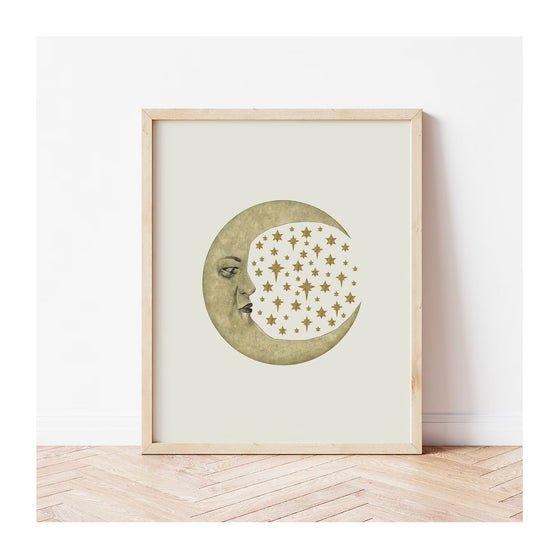 Moon and Stars Print
