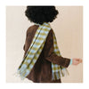 Moss Gingham Lambswool Oversize Scarf