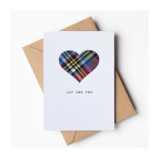 Yer Nae Bad Tartan Handmade Card