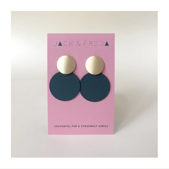 Matte Gold Disc Earrings