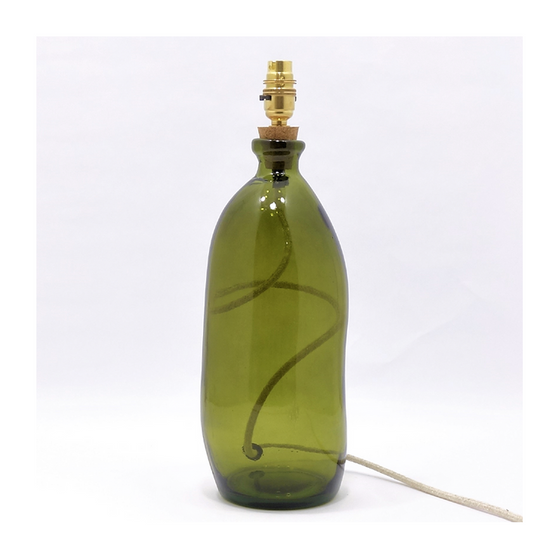Olive Green Simplicity Recycled Glass Bottle Lamp