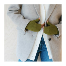  Olive Cashmere & Merino Wrist Warmers