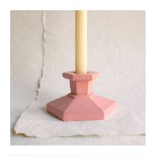  Pink Hexagon Concrete Candle Holder