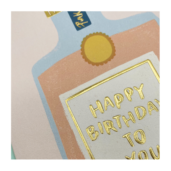 Pink Gin Birthday Card