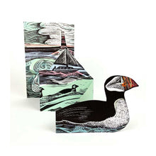  Puffins at Coquet Island Fold Out Card