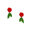 Red Rose Stud Earrings