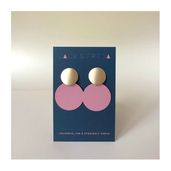 Matte Gold Disc Earrings