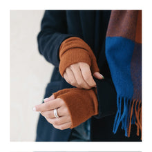  Rust Cashmere & Merino Wrist Warmers