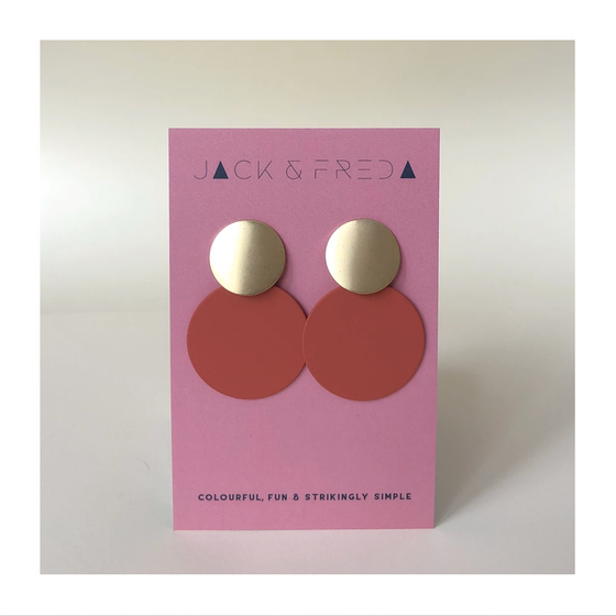 Matte Gold Disc Earrings