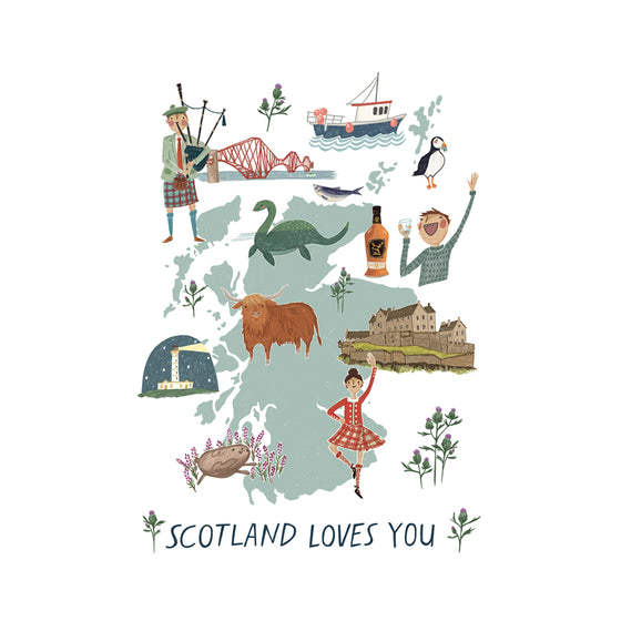 Scotland Loves You Print