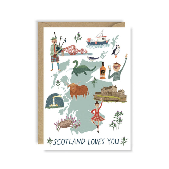 Scotland Loves You Card
