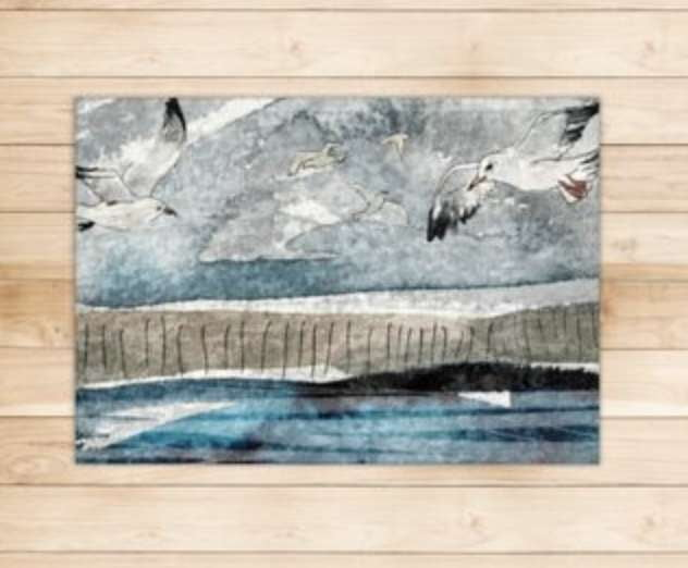 Sea and Sky Rug - Harbour Lane Studio