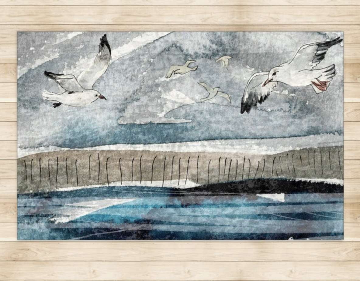 Sea and Sky Rug - Harbour Lane Studio