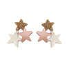 Star Earrings in Gold Glitter