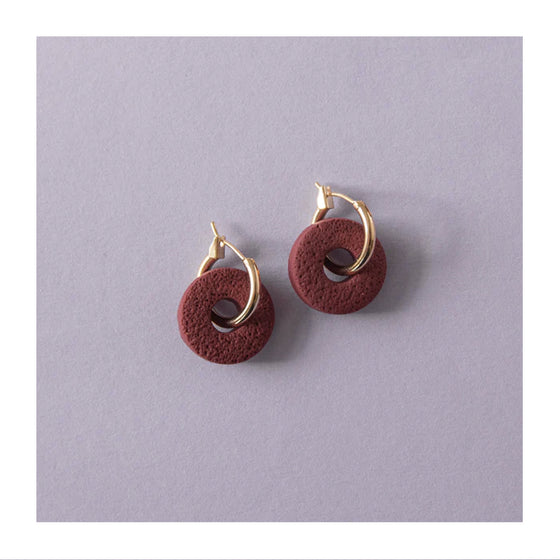 Berry Surround Hoop Earrings