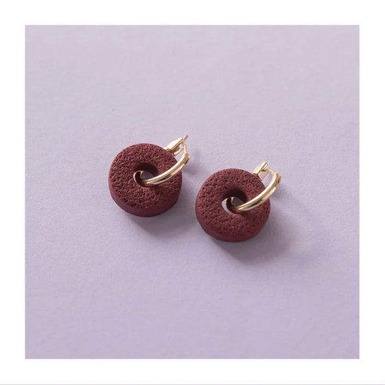 Berry Surround Hoop Earrings