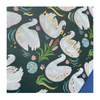 Elegant swan pattern 'Happy Birthday' card