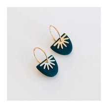  Deep Teal Sun Ray Hoops