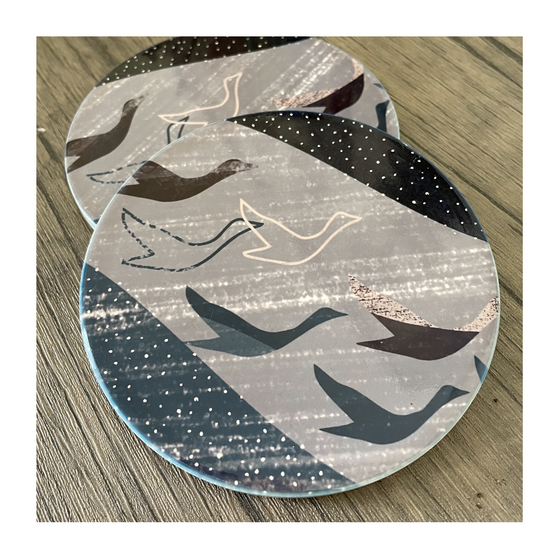 Winter Journey Ceramic Coaster