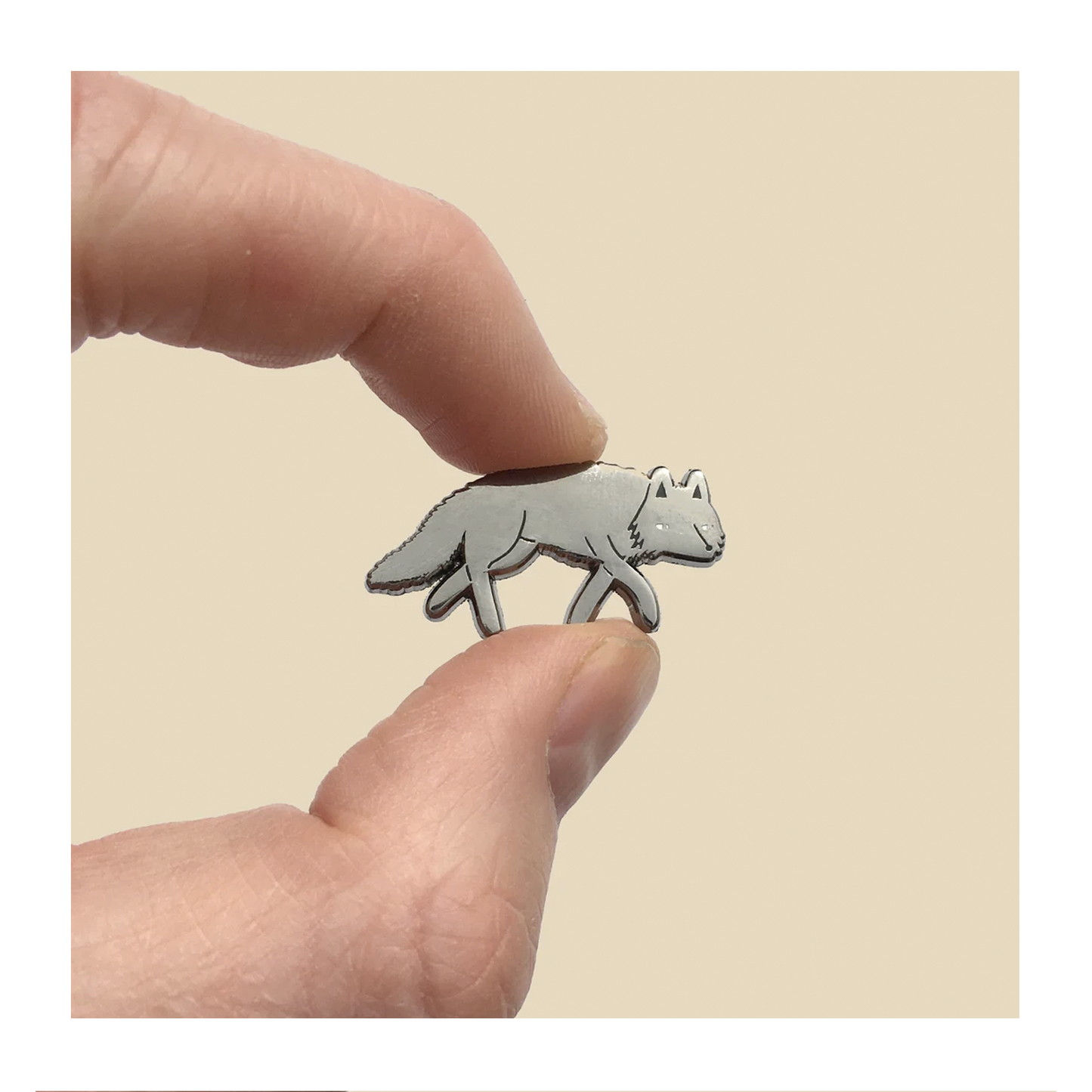 Wolf Enamel Pin