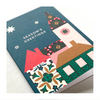 Town Scene Folk Christmas Card