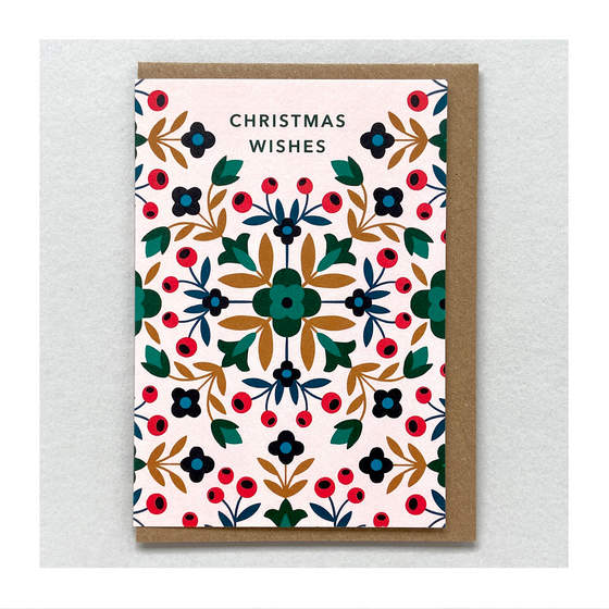 Folk Pattern Christmas Card
