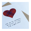Yer No By Yerself Tartan Handmade Card