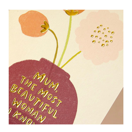 Mum - The Most Beautiful Woman I know Card