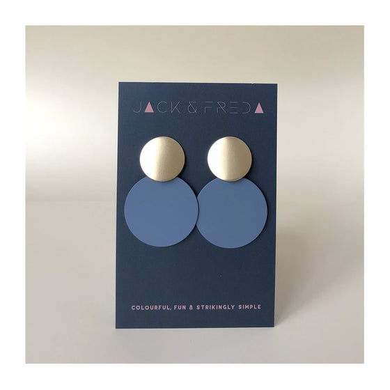 Matte Gold Disc Earrings