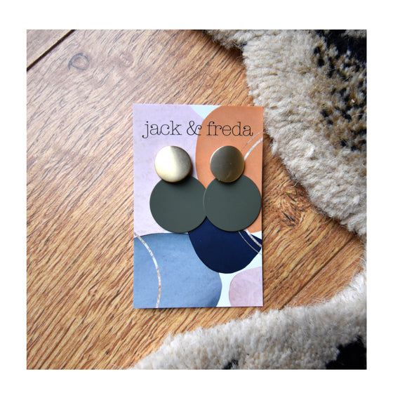 Matte Gold Disc Earrings