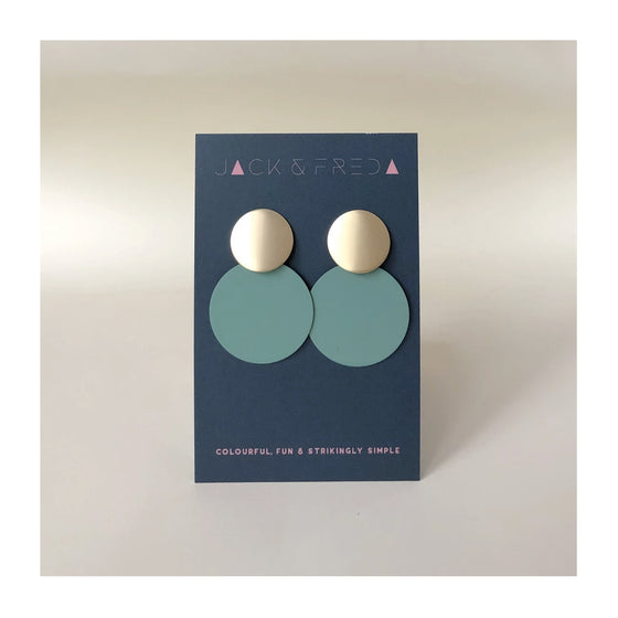 Matte Gold Disc Earrings