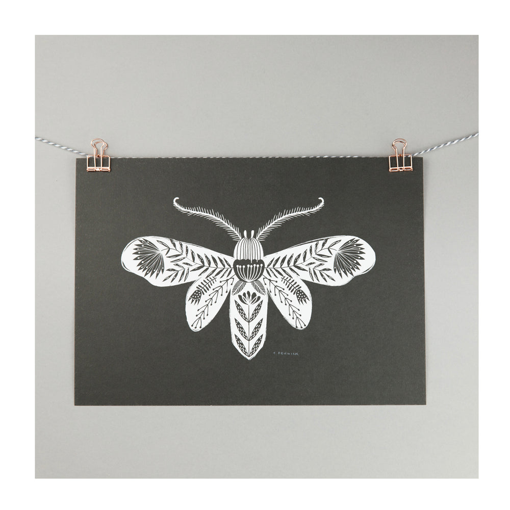 Folk Moth Print