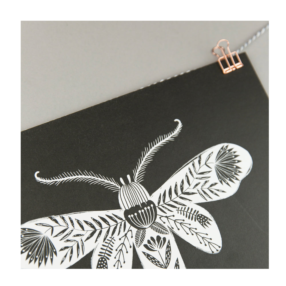 Folk Moth Print