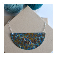  Small patinated brass crescent necklace by Stephanie Hopkins